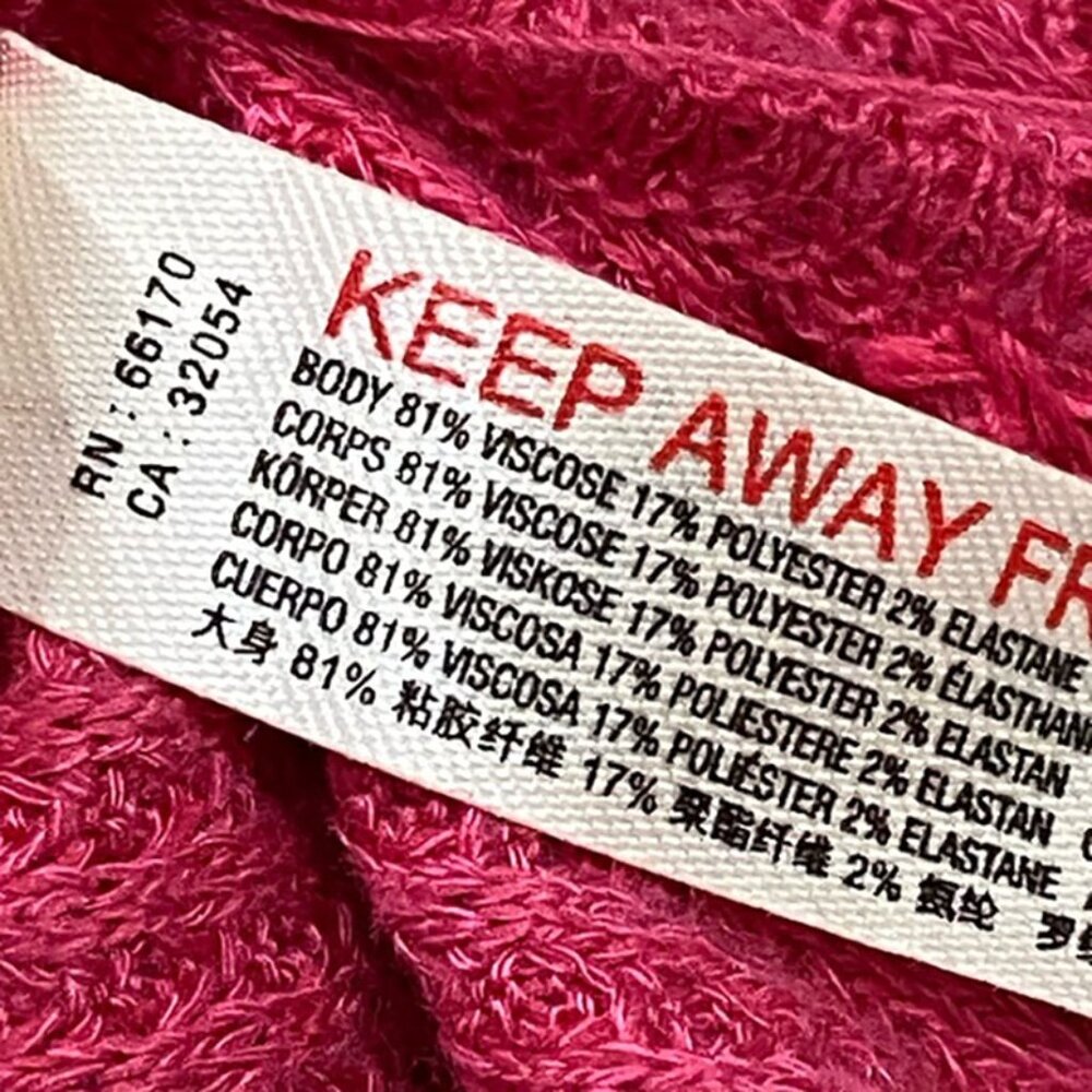 Anthropology Saturday Sunday Long Sleeve Top Oversized in Raspberry/ Pink XS - Picture 9 of 10